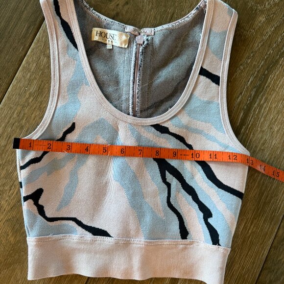 House of CB cropped corset abstract print top size XS - Picture 4 of 10